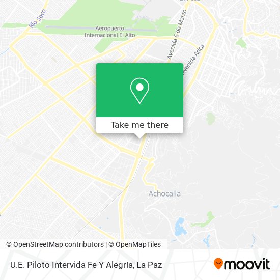 Mapa de U.E. Piloto Intervida Fe Y Alegría