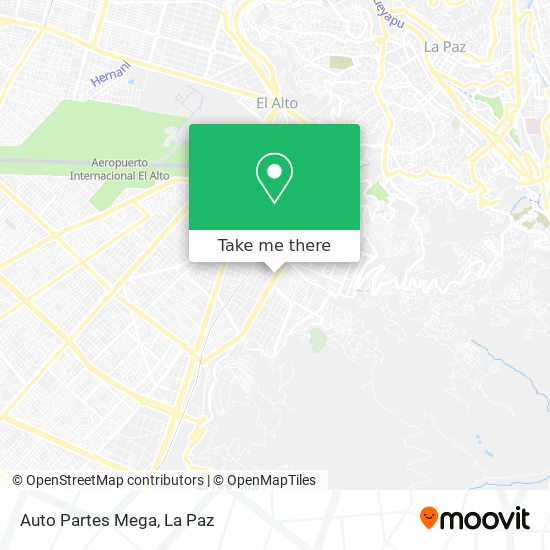 Mapa de Auto Partes Mega