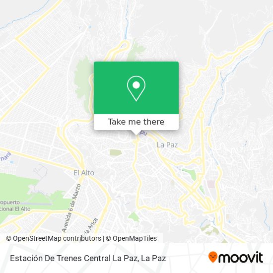 Mapa de Estación De Trenes Central La Paz