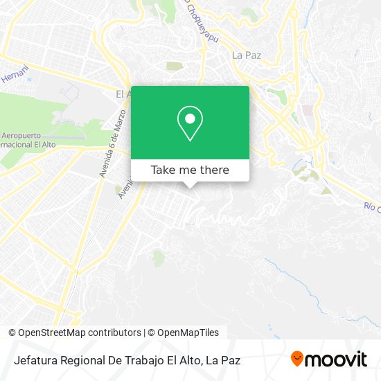 Jefatura Regional De Trabajo El Alto map