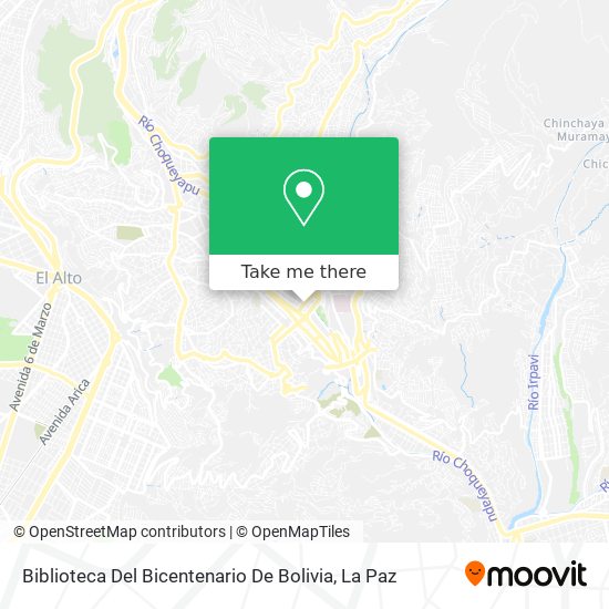 Biblioteca Del Bicentenario De Bolivia map