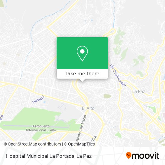 Hospital Municipal La Portada map