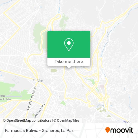 Farmacias Bolivia - Graneros map