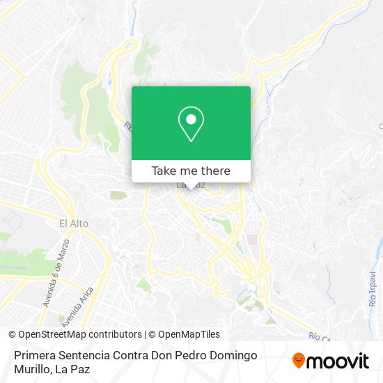 Primera Sentencia Contra Don Pedro Domingo Murillo map