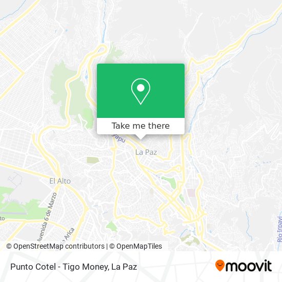 Punto Cotel - Tigo Money map
