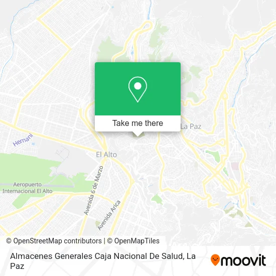 Mapa de Almacenes Generales Caja Nacional De Salud