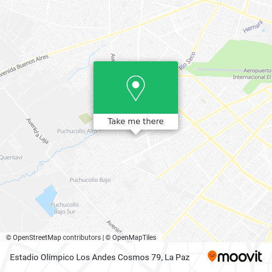 Estadio Olímpico Los Andes Cosmos 79 map