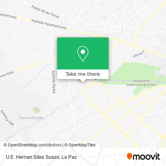U.E. Hernan Siles Suazo map