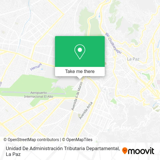 Mapa de Unidad De Administración Tributaria Departamental