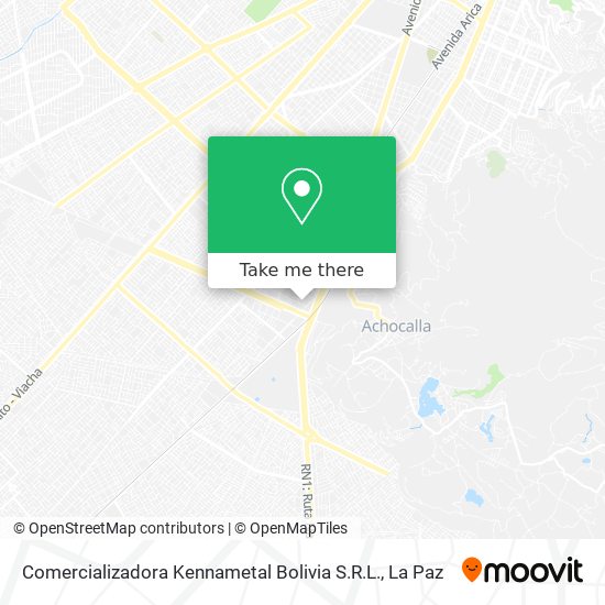 Comercializadora Kennametal Bolivia S.R.L. map