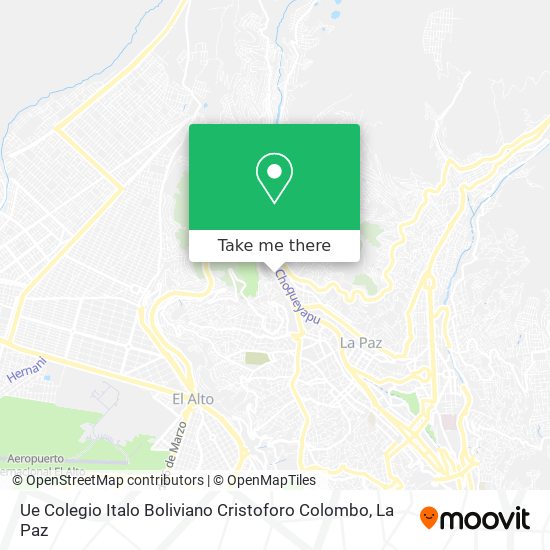 Ue Colegio Italo Boliviano Cristoforo Colombo map