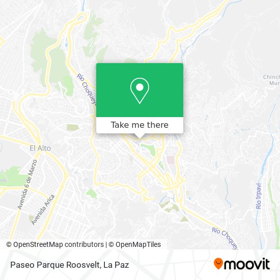 Paseo Parque Roosvelt map