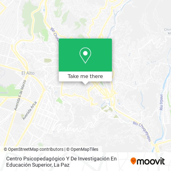 Centro Psicopedagógico Y De Investigación En Educación Superior map