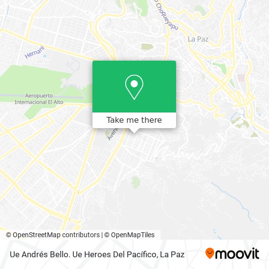 Ue Andrés Bello. Ue Heroes Del Pacífico map