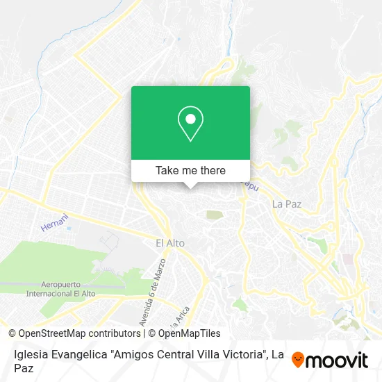 Mapa de Iglesia Evangelica "Amigos Central Villa Victoria"