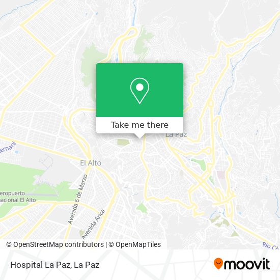 Hospital La Paz map