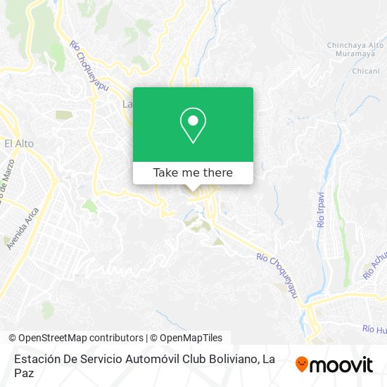 Estación De Servicio Automóvil Club Boliviano map