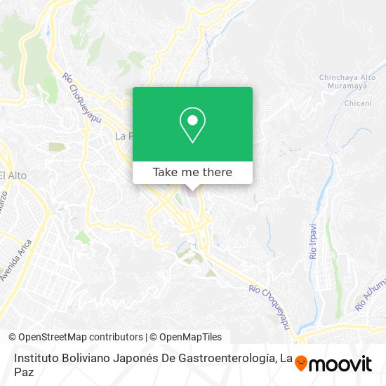 Mapa de Instituto Boliviano Japonés De Gastroenterología