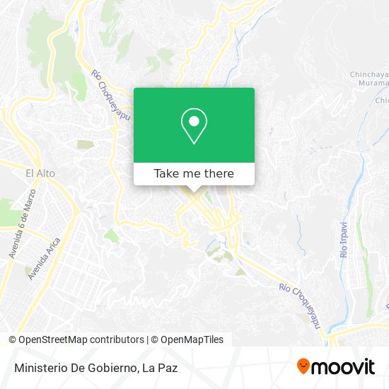 Ministerio De Gobierno map