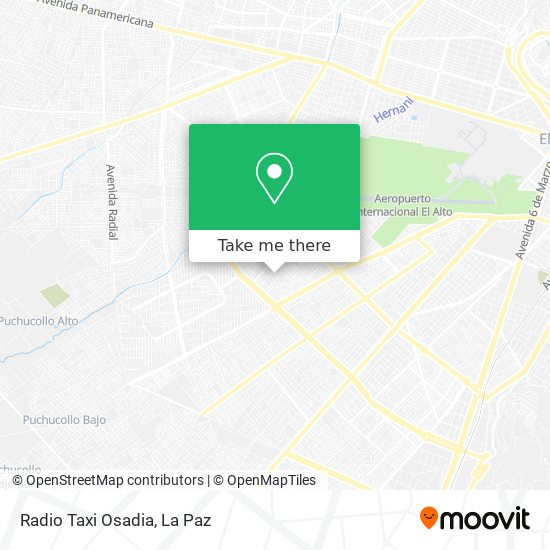 Radio Taxi Osadia map