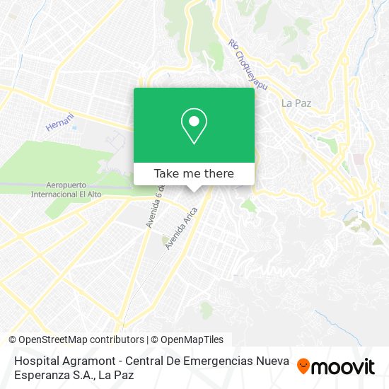 Hospital Agramont - Central De Emergencias Nueva Esperanza S.A. map