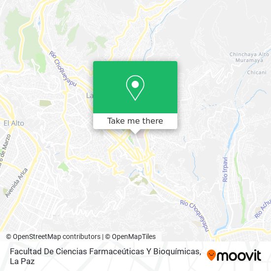 Facultad De Ciencias Farmaceúticas Y Bioquímicas map