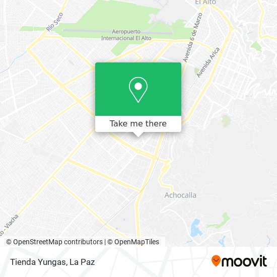 Tienda Yungas map