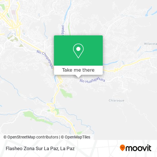Flasheo Zona Sur La Paz map