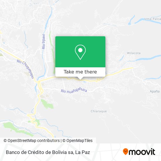 Banco de Crédito de Bolivia sa map