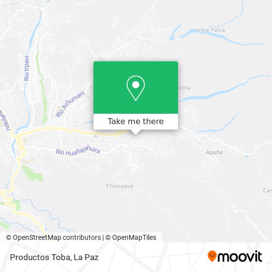 Productos Toba map