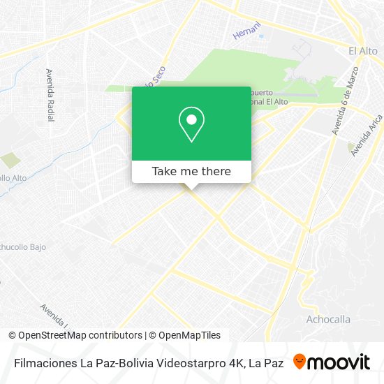 Filmaciones La Paz-Bolivia Videostarpro 4K map