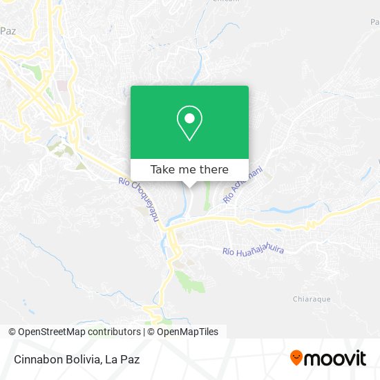 Cinnabon Bolivia map