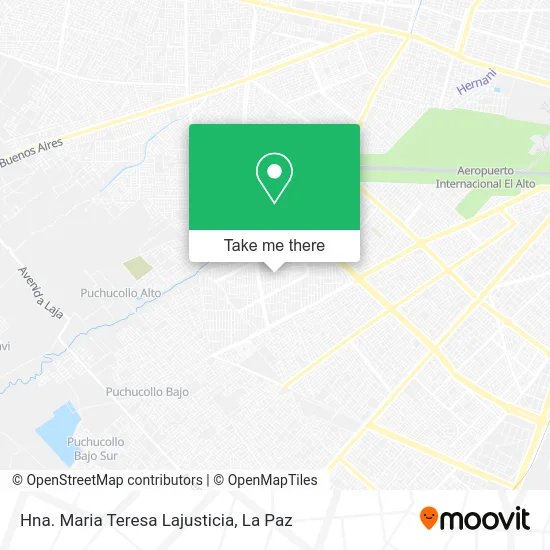 Mapa de Hna. Maria Teresa Lajusticia