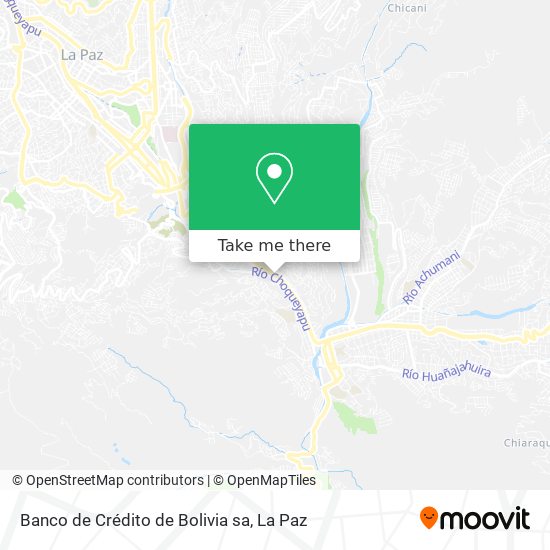 Banco de Crédito de Bolivia sa map