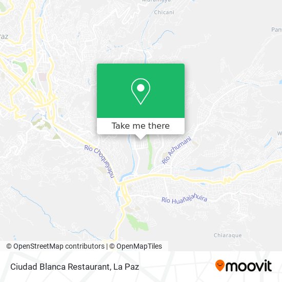 Ciudad Blanca Restaurant map