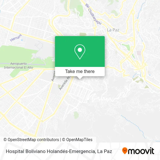 Hospital Boliviano Holandés-Emergencia map