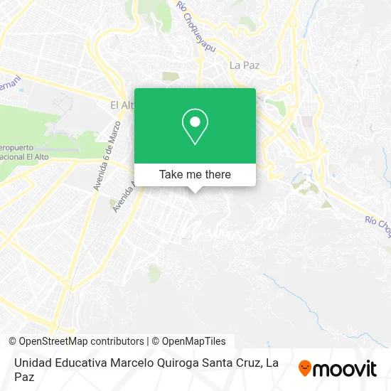 Mapa de Unidad Educativa Marcelo Quiroga Santa Cruz