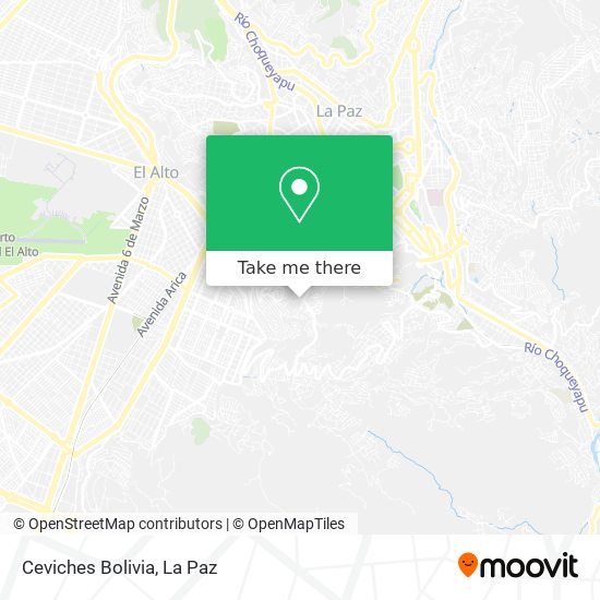 Ceviches Bolivia map
