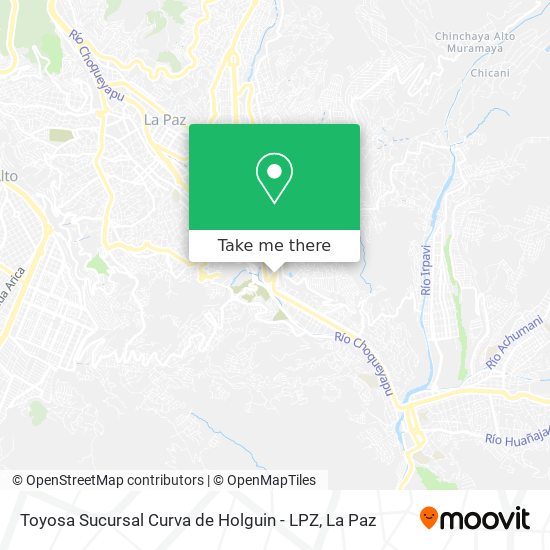 Mapa de Toyosa Sucursal Curva de Holguin - LPZ