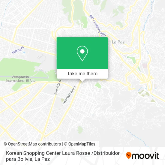 Korean Shopping Center Laura Rosse /Distribuidor para Bolivia map