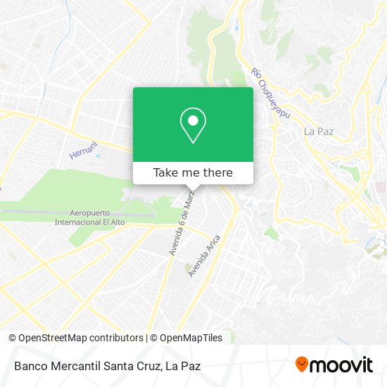 Banco Mercantil Santa Cruz map