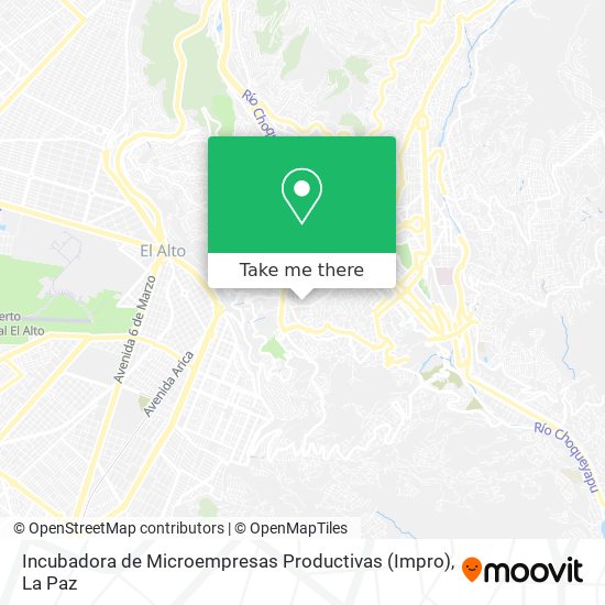 Mapa de Incubadora de Microempresas Productivas (Impro)