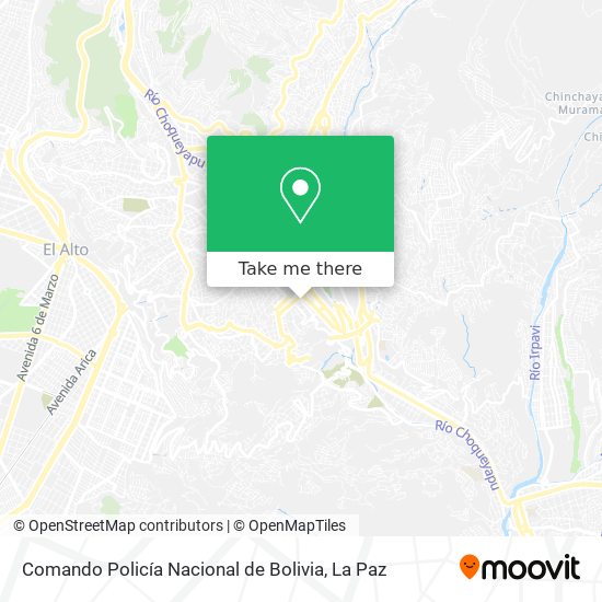 Comando Policía Nacional de Bolivia map