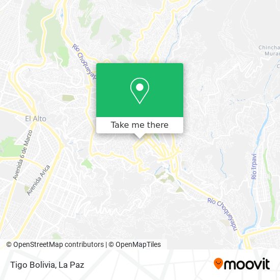Tigo Bolivia map