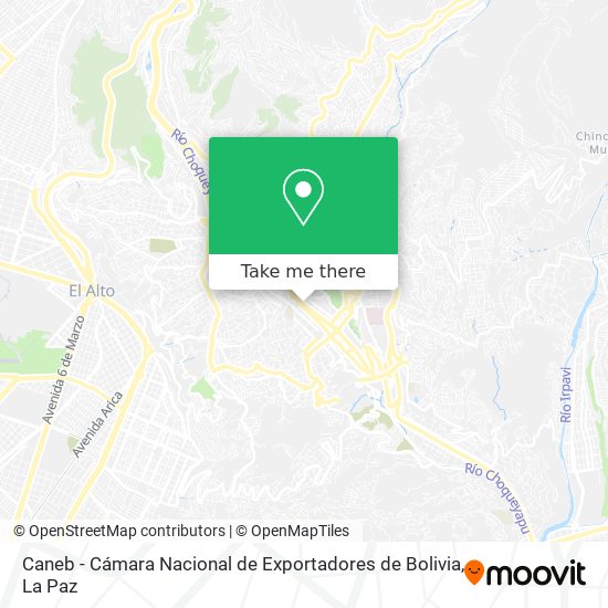 Caneb - Cámara Nacional de Exportadores de Bolivia map