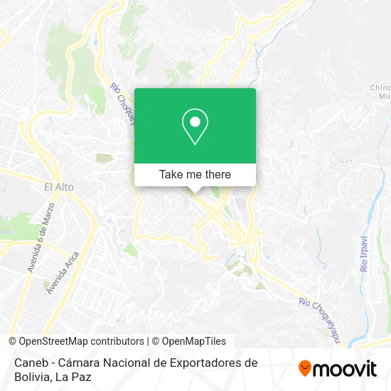 Caneb - Cámara Nacional de Exportadores de Bolivia map