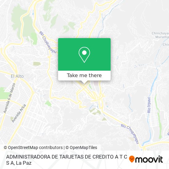 Mapa de ADMINISTRADORA DE TARJETAS DE CREDITO A T C S A