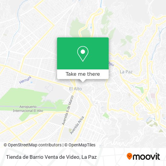 Mapa de Tienda de Barrio Venta de Video