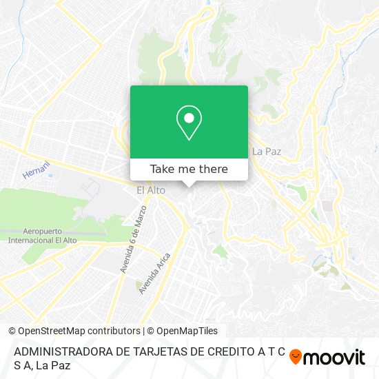 ADMINISTRADORA DE TARJETAS DE CREDITO A T C S A map