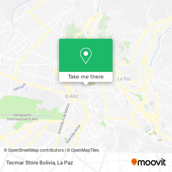Tecmar Store Bolivia map